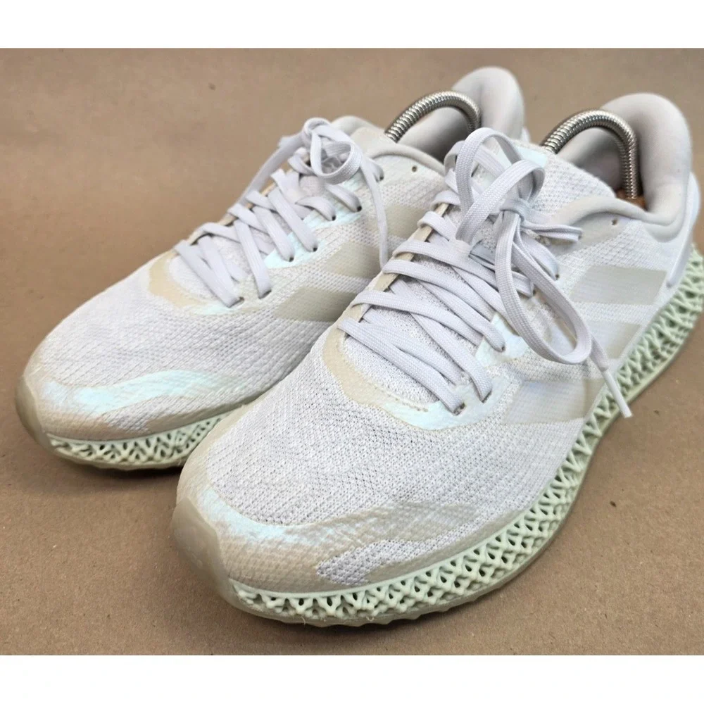 Adidas (Sz 10) Parley x 4D Run 1.0 LTD White Iridescent Running Shoes FW1229